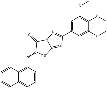 (5Z)-5-(naphthalen-1-ylmethylidene)-2-(3,4,5-trimethoxyphenyl)[1,3]thiazolo[3,2-b][1,2,4]triazol-6(5H)-one Structure