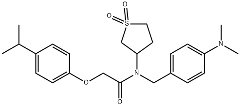 N-[4-(dimethylamino)benzyl]-N-(1,1-dioxidotetrahydro-3-thienyl)-2-(4-isopropylphenoxy)acetamide Struktur