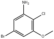 5-Bromo-2-chloro-3-methoxyaniline 化学構造式