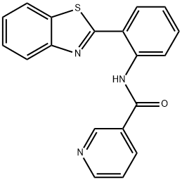 N-[2-(1,3-benzothiazol-2-yl)phenyl]pyridine-3-carboxamide 结构式