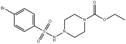Ethyl 4-(4-bromophenylsulfonamido)piperazine-1-carboxylate 结构式