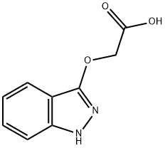 Acetic acid, (1H-indazol-3-yloxy)- Struktur
