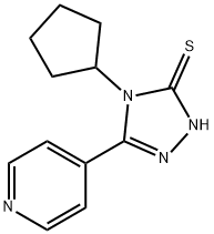 4-环戊基-5-(吡啶-4-基)-4H-1,2,4-三唑-3-硫醇, 672342-05-1, 结构式