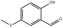 2-ヒドロキシ-5-(メチルチオ)ベンズアルデヒド 化学構造式