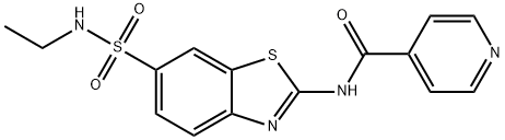 N-[(2E)-6-(ethylsulfamoyl)-1,3-benzothiazol-2(3H)-ylidene]pyridine-4-carboxamide Struktur