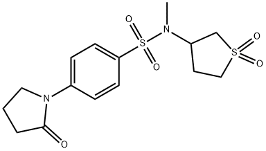 N-(1,1-dioxidotetrahydrothiophen-3-yl)-N-methyl-4-(2-oxopyrrolidin-1-yl)benzenesulfonamide Struktur