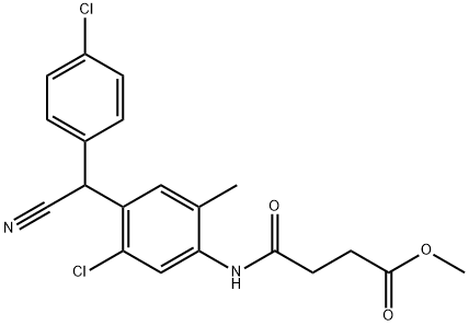 methyl 4-((5-chloro-4-((4-chlorophenyl)(cyano)methyl)-2-methylphenyl)amino)-4-oxobutanoate Structure