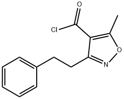 5-Methyl-3-phenethylisoxazole-4-carbonyl chloride Struktur