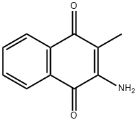 2-氨基-3-甲基萘-1,4-二酮, 7427-09-0, 结构式