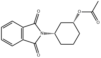 (1R,3S)-3-(1,3-二氧亚基异二氢吲哚-2-基)环己基醋酸盐 结构式