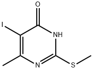 5-Iodo-6-methyl-2-(methylthio)-1H-pyrimidin-4-one 化学構造式