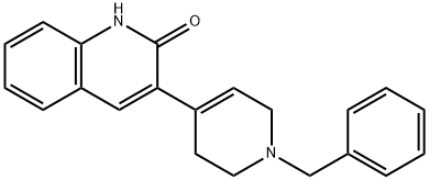 3-(1-benzyl-1,2,3,6-tetrahydropyridin-4-yl)quinolin-2(1H)-one Struktur