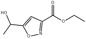 5-(1-ヒドロキシエチル)-1,2-オキサゾール-3-カルボン酸エチル 化学構造式