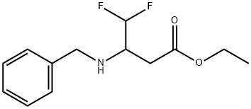 4,4-Difluoro-3-[(phenylmethyl)amino]butanoic acid ethyl ester Structure