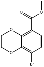 8-溴-2,3-二氢苯并[B] [1,4]二氧杂环己烯-5-羧酸甲酯, 823225-66-7, 结构式