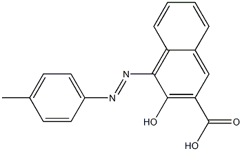 3-hydroxy-4-[(4-methylphenyl)diazenyl]-2-naphthoic acid Struktur