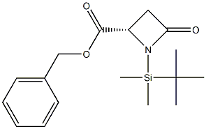 2-Azetidinecarboxylic acid, 1-[(1,1-dimethylethyl)dimethylsilyl]-4-oxo-,  phenylmethyl ester, (S)- Structure