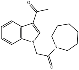 2-(3-acetyl-1H-indol-1-yl)-1-(azepan-1-yl)ethanone Structure