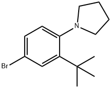 1-(4-Bromo-2-tert-butyl-phenyl)-pyrrolidine Struktur