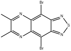 4,9-二溴-6,7-二甲基-[1,2,5]噻二唑[3,4-G]喹喔啉, 851486-39-0, 结构式