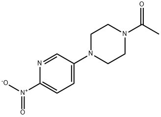 1-[4-(6-nitro-3-pyridinyl)-1-piperazinyl]ethanone Struktur