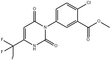 Methyl 2-chloro-5-(2,6-dioxo-4-(trifluoromethyl)-2,3-dihydropyrimidin-1(6H)-yl)benzoate Struktur