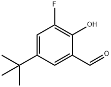 5-叔丁基-3-氟-2-羟基苯甲醛, 85943-59-5, 结构式