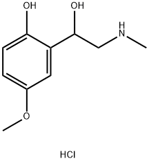 2-(1-Hydroxy-2-(methylamino)ethyl)-4-methoxyphenol hydrochloride Structure