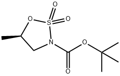 (5R)-2,2-ジオキシド-5-メチル-1,2,3-オキサチアゾリジン, N-BOC保護 化学構造式
