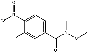 3-fluoro-N-methoxy-N-methyl-4-nitrobenzamide Struktur