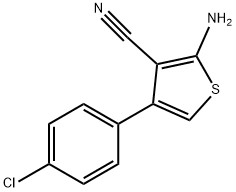 2-amino-4-(4-chlorophenyl)thiophene-3-carbonitrile Struktur