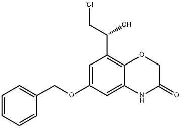 6-苄氧-8-((R)-2-氯-1-羟基-乙基-4H-苯并[1,4]-噁嗪-3-酮,869478-11-5,结构式