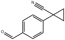 1-(4-formylphenyl)cyclopropane-1-carbonitrile Struktur
