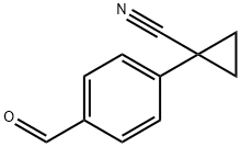 1-(4-formylphenyl)cyclopropane-1-carbonitrile,869977-34-4,结构式