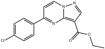 Ethyl 5-(4-chlorophenyl)pyrazolo[1,5-a]pyrimidine-3-carboxylate,871571-80-1,结构式