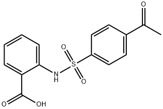 2-(4-乙酰苯磺酰胺基)苯甲酸, 871922-86-0, 结构式