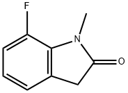 7-氟-1-甲基吲哚-2-酮, 875003-44-4, 结构式