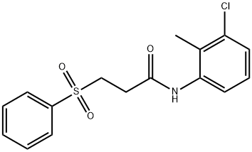 N-(3-chloro-2-methylphenyl)-3-(phenylsulfonyl)propanamide