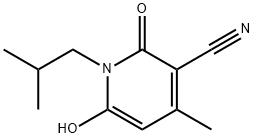6-羟基-4-甲基-1-(2-甲基丙基)-2-氧代-1,2-二氢吡啶-3-腈, 88009-96-5, 结构式