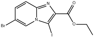 6-溴-3-碘咪唑并[1,2-A]吡啶-2-羧酸乙酯, 886363-57-1, 结构式