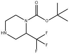 2-三氟甲基哌嗪-1-甲酸叔丁酯, 886779-77-7, 结构式