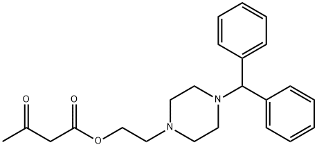 2-(4-二苯甲基哌嗪-1-基)乙基 3-氧亚基丁酯,89226-49-3,结构式