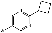 5-Bromo-2-(cyclobutyl)pyrimidine, 893567-22-1, 结构式