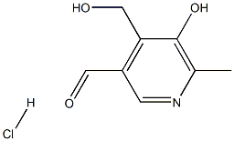 5-Hydroxy-4-(hydroxymethyl)-6-methylpyridine-3-carbaldehyde hydrochloride 化学構造式