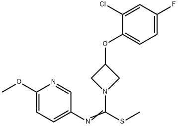 900512-31-4 METHYL 3-(2-CHLORO-4-FLUOROPHENOXY)-N-(6-METHOXYPYRIDIN-3-YL)AZETIDINE-1-CARBIMIDOTHIOATE(WXG02465)