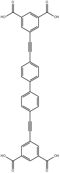 5,5'-([1,1'-联苯]- 4,4'-二基二 -2,1-乙炔二基)双-间苯二甲酸,901452-03-7,结构式