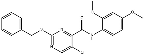 901669-25-8 2-(benzylsulfanyl)-5-chloro-N-(2,4-dimethoxyphenyl)-4-pyrimidinecarboxamide
