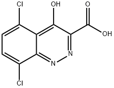 5,8-Dichloro-4-oxo-1,4-dihydrocinnoline-3-carboxylic acid 结构式
