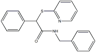 N-benzyl-2-phenyl-2-(pyridin-2-ylsulfanyl)acetamide Structure