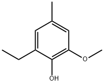 2-Ethyl-6-methoxy-4-methylphenol Struktur